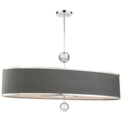 Metropolitan Luxor 6-light 44-in Polished Nickel Indoor Island Chandelier