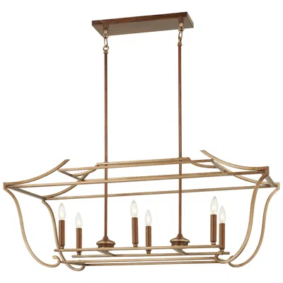 Metropolitan Magnolia Manor 42 1/4"w Gold And Bronze Island Chandelier