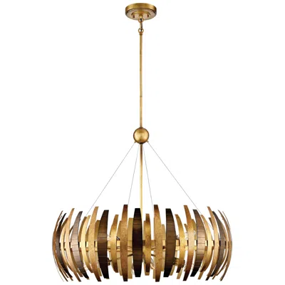 Metropolitan Manitou 34" Wide 8-light Ardor Gold Pendant Light