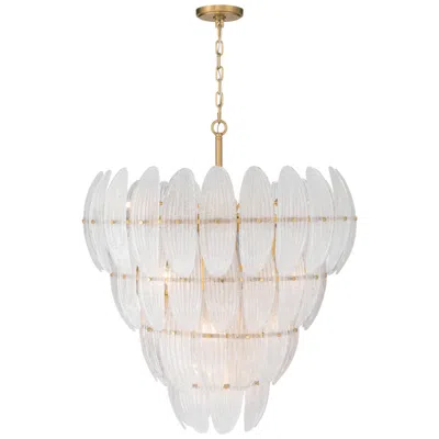 Metropolitan Marclaire 15-lt 32.75-in Brass Pendant With Clear Glass Shades