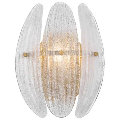 Metropolitan Marclaire 1-lt 9.75-in Brass Wall Sconce With Glass Shades