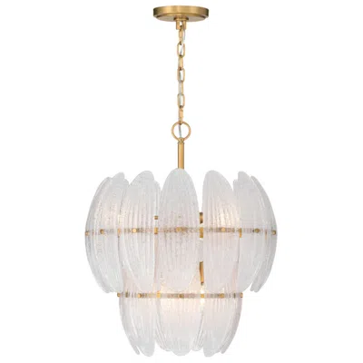 Metropolitan Marclaire 6-lt 19.75-in Brass Pendant With Clear Glass Shades