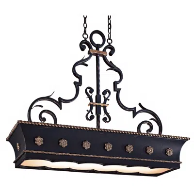 Metropolitan Montparnasse 12-light 46.5-in Black And Gold Linear Chandelier