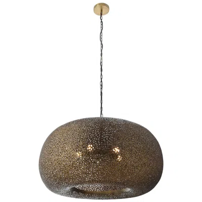 Metropolitan Moradabad 35" Wide Gilded Brass 5-light Pendant