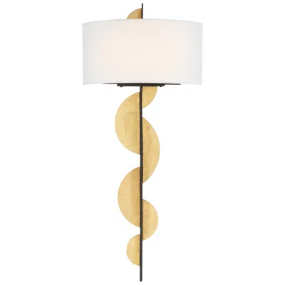 Metropolitan Navia 27 1/2" High Gold Leaf Led Wall Sconce