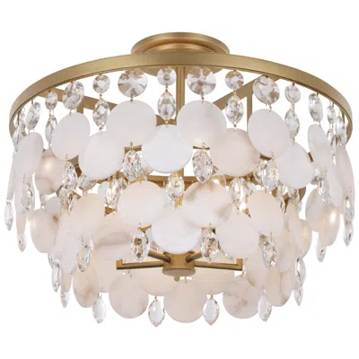 Metropolitan Nova Mara 5-light 22-in Painted Legacy Brass Semi-flush Mount