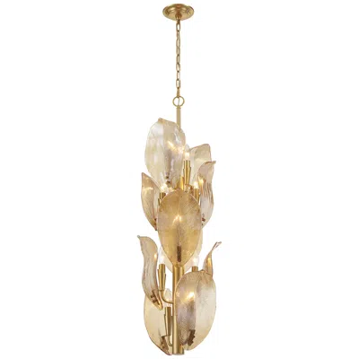 Metropolitan Orchid 10-light 13-in Legacy Brass Indoor Pendant