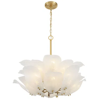 Metropolitan Orchid 10-light 28.5-in Legacy Brass Indoor Pendant