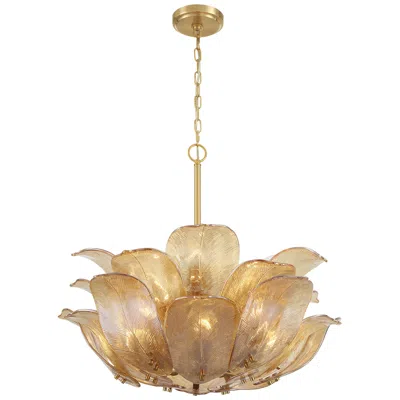 Metropolitan Orchid 10-light 28.5-in Legacy Brass Indoor Pendant