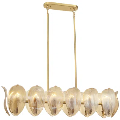 Metropolitan Orchid 14-light 11.75-in Legacy Brass Indoor Island Chandelier