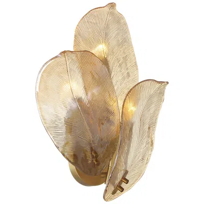 Metropolitan Orchid 3-light 13-in Legacy Brass Indoor Wall Sconce