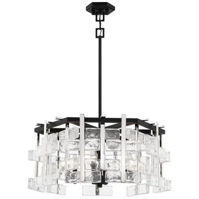 Metropolitan Painesdale 6-light 27.75-in Black And Polished Nickel Pendant