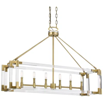 Metropolitan Prima Vista 6-light 38-in Brass Indoor Island Chandelier