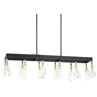 Metropolitan Rare Elements 20 1/2"w Sand Coal 12-light Led Island Pendant