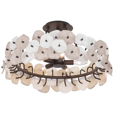 Metropolitan Ravelin 5-light 22-in Dark Bronze Semi-flush Mount