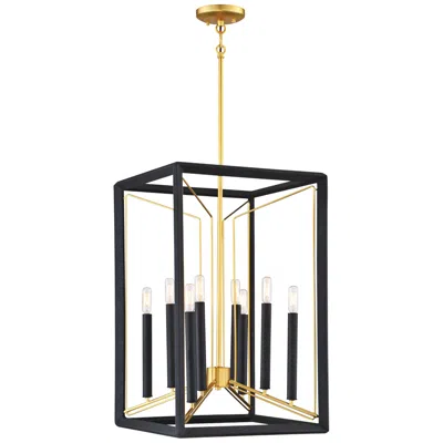 Metropolitan Sable Point 16 1/4"w Black And Gold 8-light Foyer Pendant