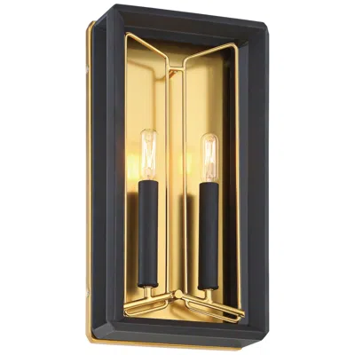 Metropolitan Sable Point 17"h Sand Black 2-light Wall Sconce