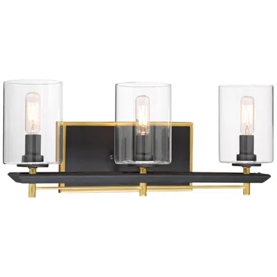 Metropolitan Sable Point 20"w Sand Black 3-light Bath Light