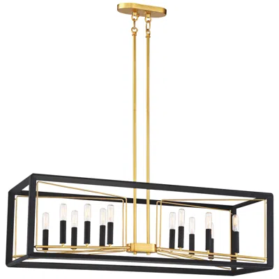 Metropolitan Sable Point 38 1/4" Gold Linear Island Light Chandelier
