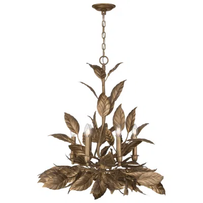 Metropolitan Seraphine 6-light 28-in Weathered Gold Decorative Chandelier