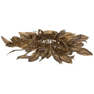 Metropolitan Seraphine 6-lt 29.5-in Weathered Gold Decorative Flush Mount