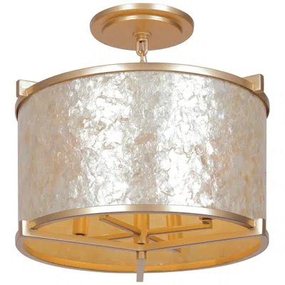 Metropolitan Sommers Bend 4-light Fawn Gold 17-in Semi-flush