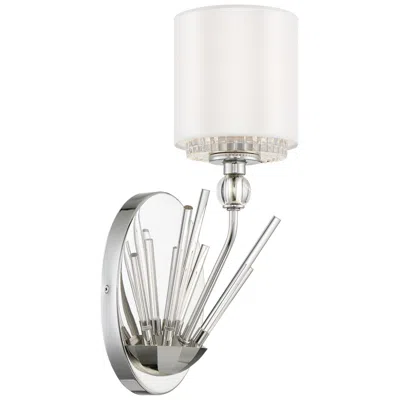 Metropolitan Sutton 1-light 7.25-in Polished Nickel Indoor Wall Sconce