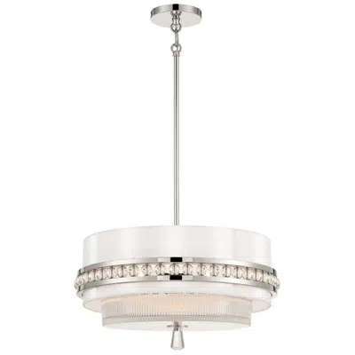 Metropolitan Sutton 3-light 18.38-in Nickel Semi Flush Convert To Pendant