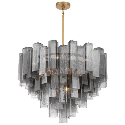 Metropolitan Torvento 15-lt 32.75-in Legacy Brass Pendant With Smoke Glass