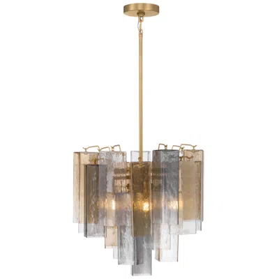 Metropolitan Torvento 6-lt 17.75-in Legacy Brass Pendant With Glass Shade