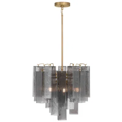 Metropolitan Torvento 6-lt 17.75-in Legacy Brass Pendant With Glass Shade