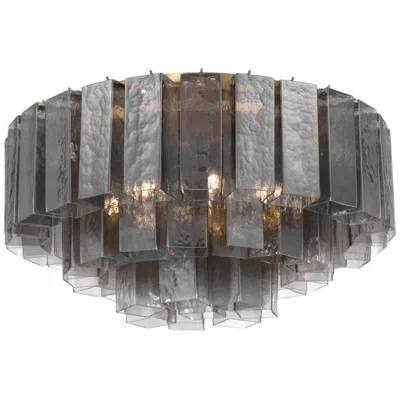 Metropolitan Torvento 7-lt 28-in Legacy Brass Flush Mount With Glass Shade