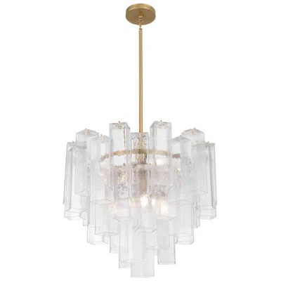 Metropolitan Torvento 9-lt 25.25-in Legacy Brass Pendant With Glass Shade