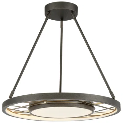 Metropolitan Tribeca Led 28-in Smoked Iron And Soft Brass Indoor Pendant