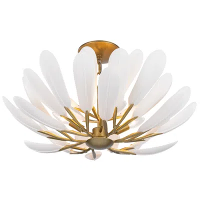 Metropolitan Vellinor 4-light 28-in Painted Legacy Brass Semi-flush