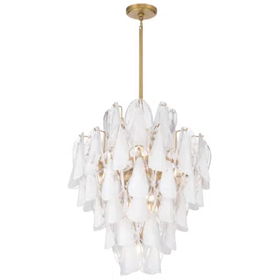 Metropolitan Verla Crest 13-lt 22.5in Legacy Brass Pendant With White Glass
