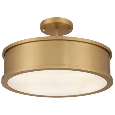 Metropolitan Wynn 4-lt 16-in Legacy Brass Semi-flush With Alabaster Shade