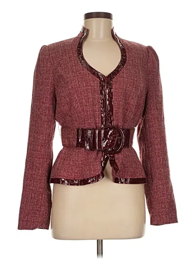 Pre-owned Metrostyle Blazer Jacket In Burgundy