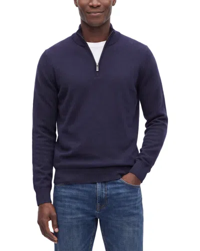 Mette 100% Cashmere 1/4-zip Sweater In Blue