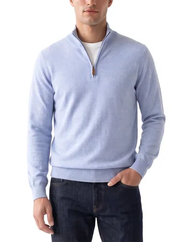 Mette 100% Cashmere 1/4-zip Sweater In Blue