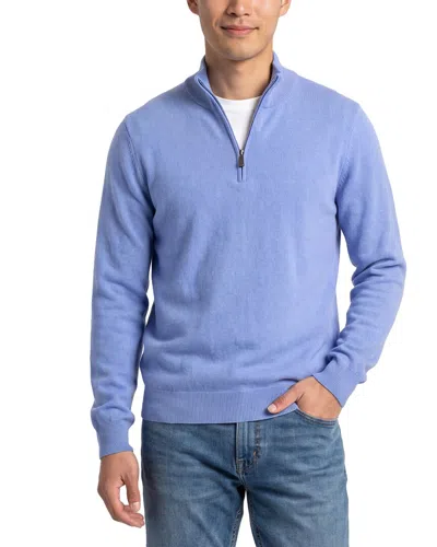 Mette 100% Cashmere 1/4-zip Sweater In Blue