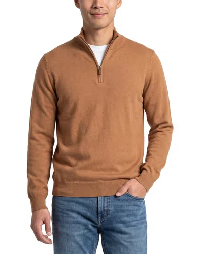 Mette 100% Cashmere 1/4-zip Sweater In Brown