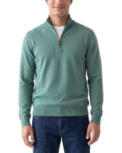 Mette 100% Cashmere 1/4-zip Sweater In Green