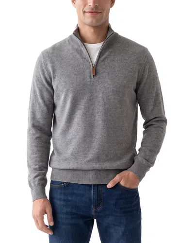 Mette 100% Cashmere 1/4-zip Sweater In Gray
