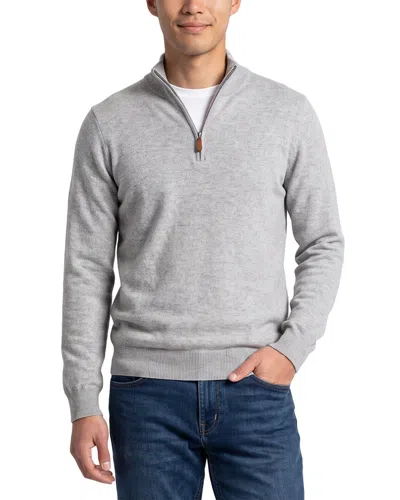 Mette 100% Cashmere 1/4-zip Sweater In Grey