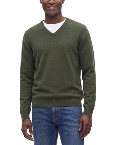 Mette 100% Cashmere V-neck Sweater In Green