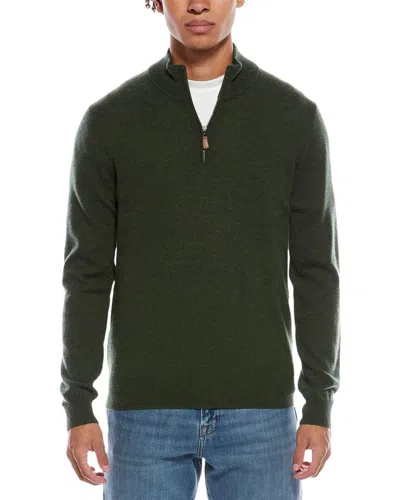 METTE CASHMERE 1/4-ZIP MOCK NECK SWEATER