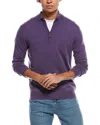 Mette Cashmere 1/4-zip Mock Neck Sweater In Purple