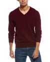 Mette Merino Wool V-neck Sweater In Burgundy