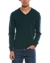Mette Merino Wool V-neck Sweater In Green